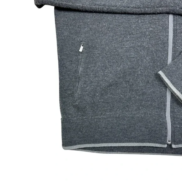Vintage Nike Sportswear Wool Full Zip Mock Sweater Gray Mens Size XL Heavyweight